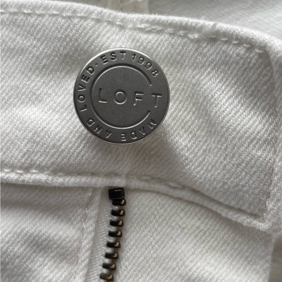 Loft Outlet like new White Skinny Ankle jeans size 6 - Picture 10 of 14